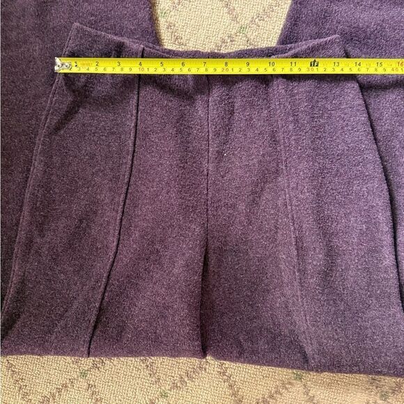 Zara soft straight high waist knit pants Soft Burgundy NWOT S - Picture 3 of 12